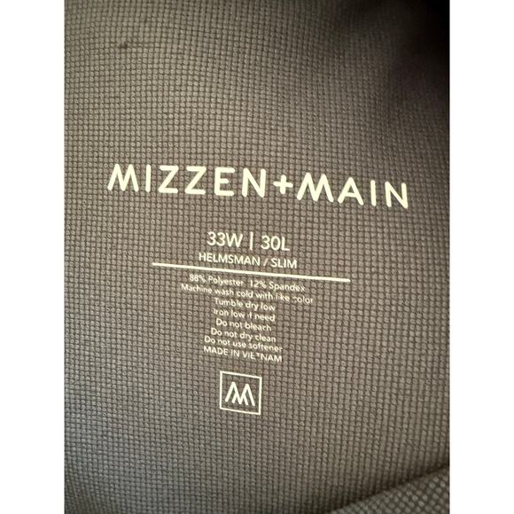 Mizzen + Main Helmsman Slim Pants, Charcoal Gray, Size 33/30 - Picture 3 of 3